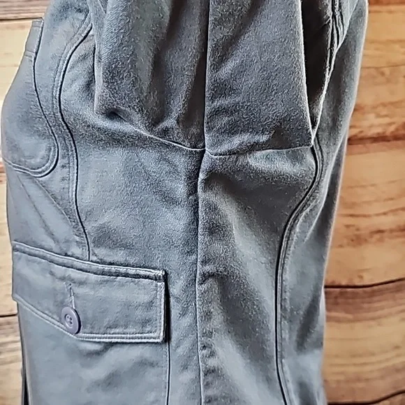 NEW VINTAGE L.L.BEAN BLUE LONG SLEEVE BUTTON-UP CROPPED JACKET - Picture 4 of 16